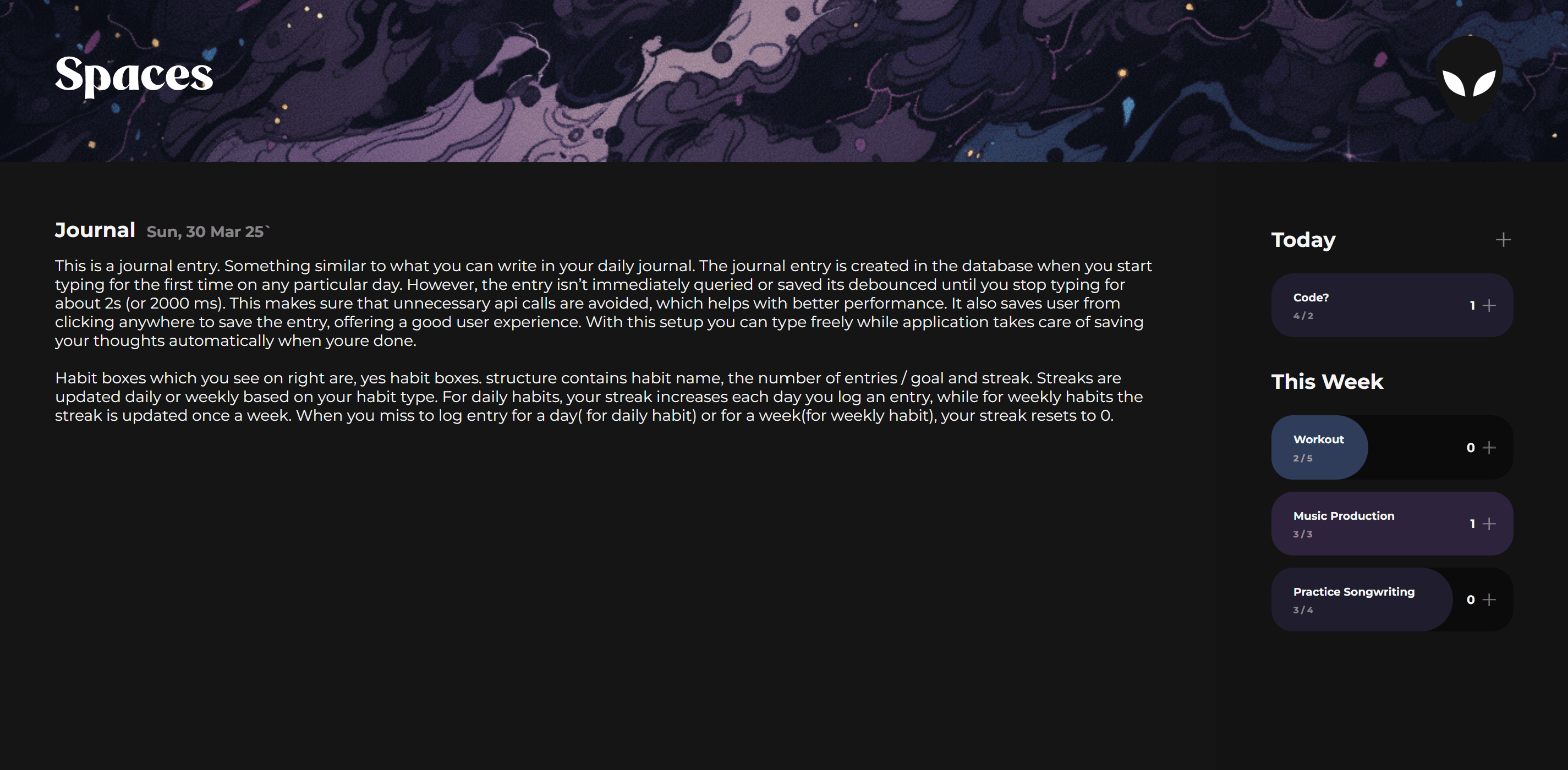 Main App Page
